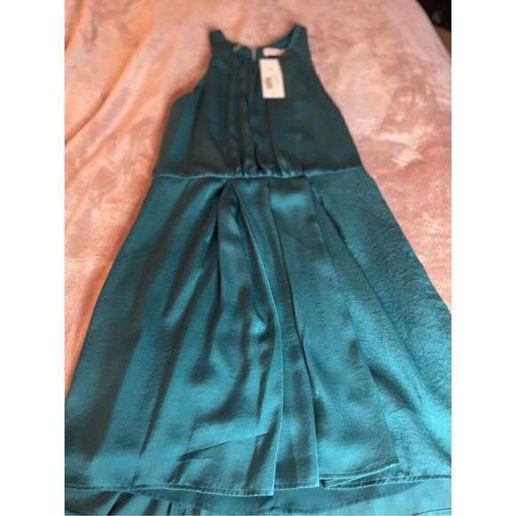 NWT Rebecca Taylor Halter Teal Green Cocktail Mini Dress Size 6 Dinner Datenight - Picture 10 of 14
